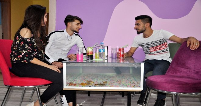 Bu Kafenin Müşterilerine 300 Canlı Balık Eşlik Ediyor