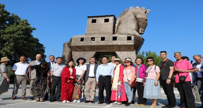 Çinin Kültür Ve Turizm Bakanı Shugangdan Troya Antik Kentine Ziyaret