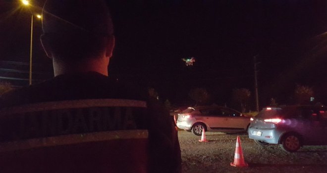 Bayram Trafiğinde Jandarmadan Köpekli, Dronelu Uygulama