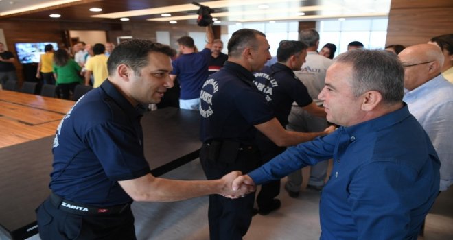 Başkan Böcek, Personeliyle Bayramlaştı