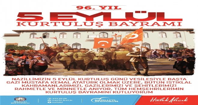 Başkan Alıcıkın 5 Eylül Kurtuluş Bayramı Mesajı