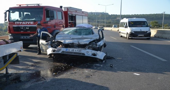 Otomobil Kamyonete Çarptı: 1 Yaralı