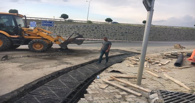 Teski Süleymanpaşada Yağmur Suyu Hattı Ve Mazgal Yapımına Devam Ediyor