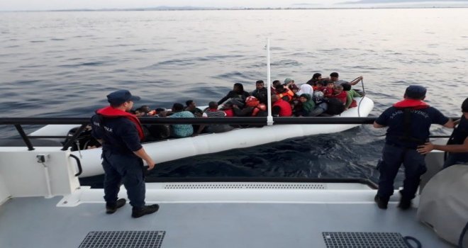 İzmirde 52 Göçmen Yakalandı