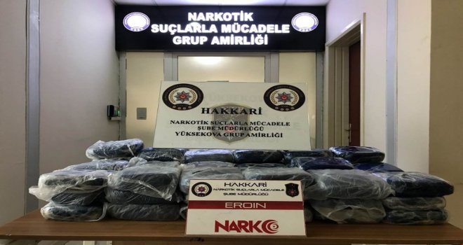 Hakkaride 69 Kilo Eroin Ele Geçirildi