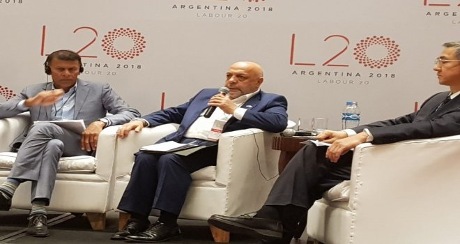Hak-İş Genel Başkanı Arslan Arjantindeki L20 Zirvesinde Konuştu