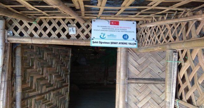 Çorum Belediyesinden Arakanlı Mültecilere Bambu Ev