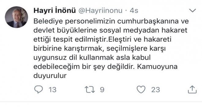 Şişli Belediye Başkanı Korumasından Cumhurbaşkanına Küfürlü Tweet Mahkemelik