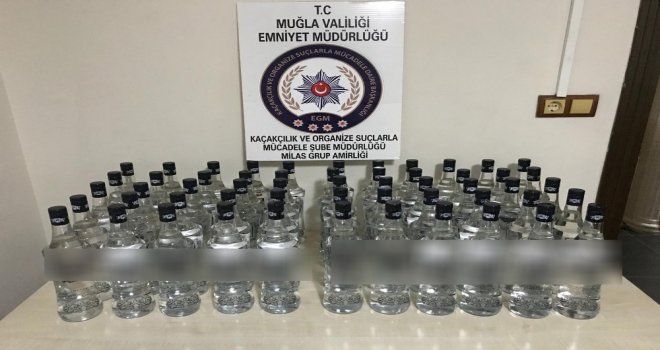 Milasta 51 Şişe Kaçak İçki Ele Geçirildi