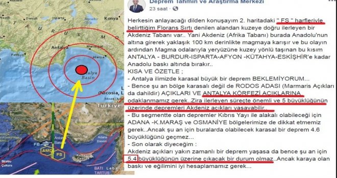 Depremi 24 Saat Önceden Bildi
