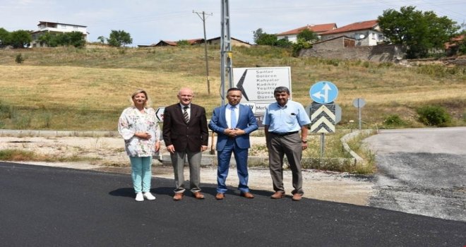 Vali Çeber, Yapımı Biten Sıcak Asfalt Yollarını İnceledi