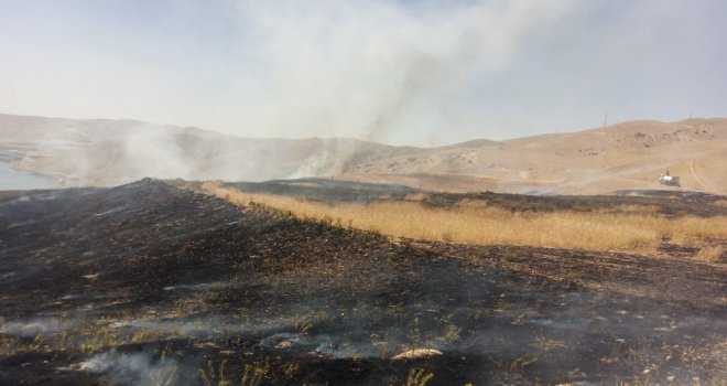 Alevler 65 Dönümlük Buğday Tarlasını Kül Etti