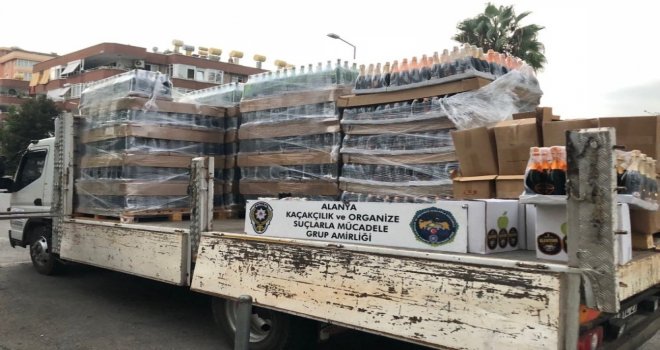 Alanyada Gümrük Kaçağı Ve Bandrolsüz İçki Operasyonu