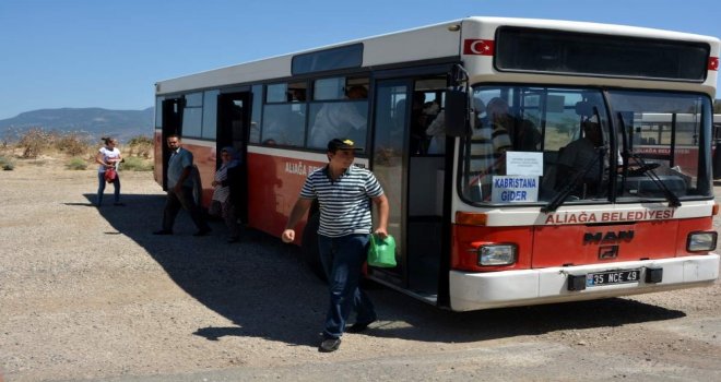Aliağada Bayramda Mezarlıklara Ücretsiz Ulaşım