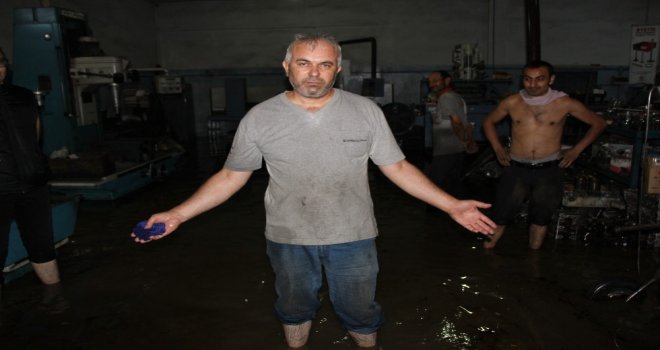 Samsunda Sanayiyi Su Bastı