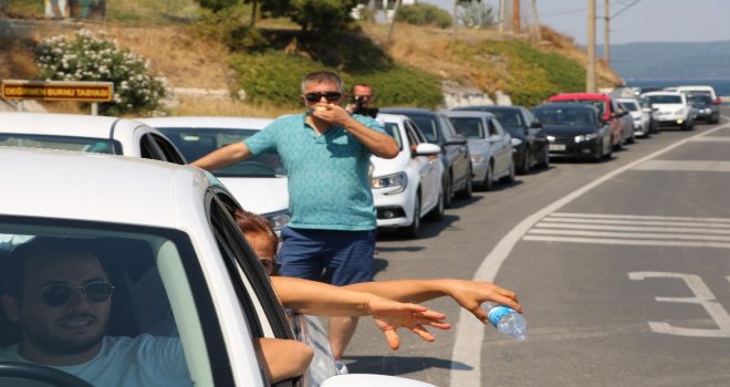 Çanakkalede Bayram Tatili Kuyruğu