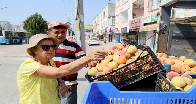 Mezitlide Şeftaliler Üreticiden Direk Tüketiciye Ulaşıyor