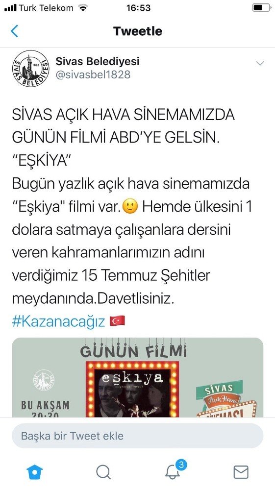 Film Afişiyle Abdye Gönderme