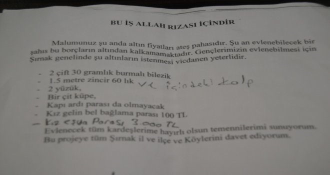 İdilde, Evlenecek Gençlere Müjde