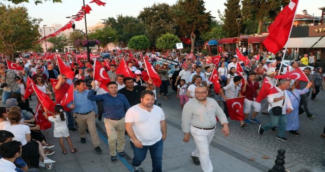 Çanakkalede 15 Temmuz Milli Birlik Yürüyüşü