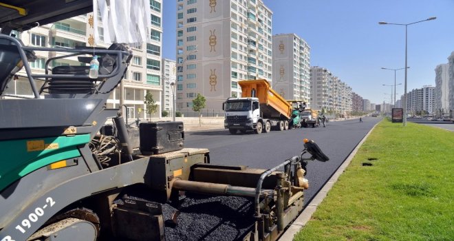 Mezopotamya Caddesine 7 Bin 121 Ton Asfalt Serildi