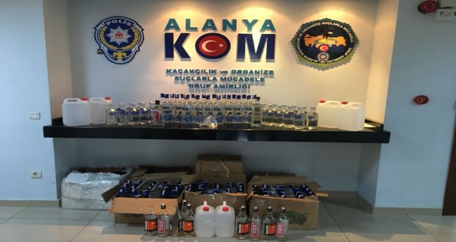 Alanyada Kaçak Ve Sahte İçki Operasyonu