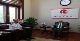 Vali Çakacak, Albay Ağaoğlunu Makamında Kabul Etti