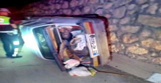 Köpeğe Çarpan Otomobil Yan Yattı