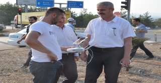 Uşaktan Geçen Tatil Yolcuları Havadan Denetlendi