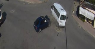 Erzincanda Meydana Gelen Trafik Kazaları Kamerada