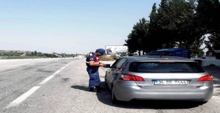 Alaşehir Jandarmadan Bayram Öncesi Trafik Uygulaması