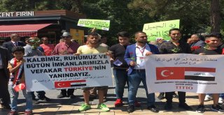 Kayseride Yaşayan Iraklılar Sembolik Dolar Yaktı