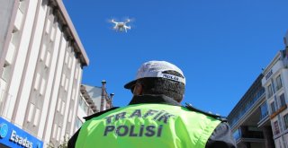 Erzurumda Drone İle Trafik Denetimi