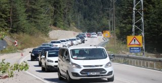 Tatilciler, Abant Tabiat Parkında 5 Kilometrelik Araç Kuyruğu Oluşturdu