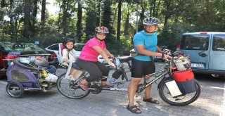 (Özel) Öğretmen Çift 4 Yaşındaki Kızıyla Bin 500 Kilometre Pedal Çevirecek