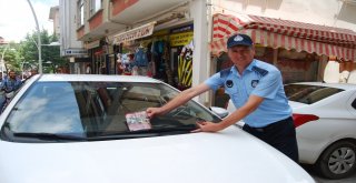 Sürücülerin Kaldırım Sorumsuzluğuna Zabıtadan Broşürlü Uyarı