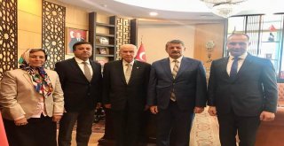 Başkan Akın Mhp Lideri Bahçeli İle Görüştü