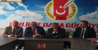 Belediye Başkanları Kayseri Gazeteciler Cemiyetini Ziyaret Etti