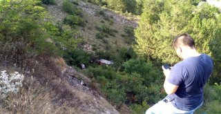 Karabükte Otomobil 25 Metreden Kanyona Uçtu: 1 Yaralı